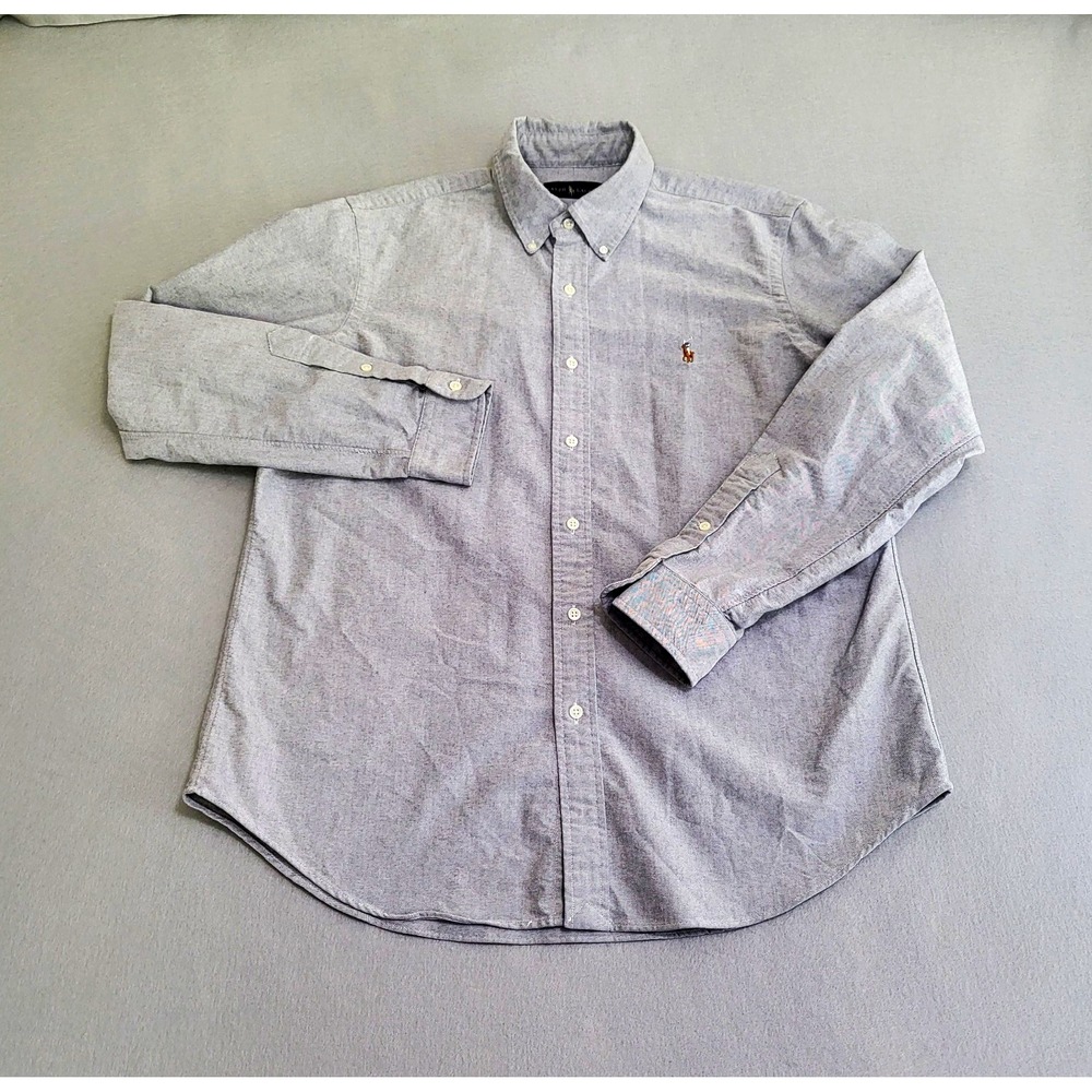 Ralph Lauren Regular Fit Long Sleeve Button Up Shirt Men's L 100% Cotton